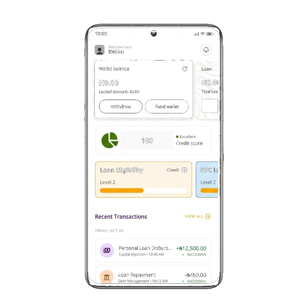 iTEKKU Mobile App - Dashboard
