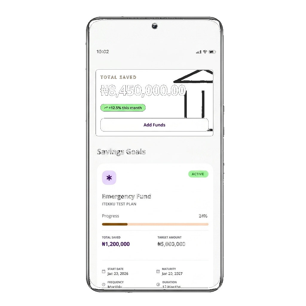 iTEKKU Mobile App - Savings